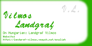 vilmos landgraf business card